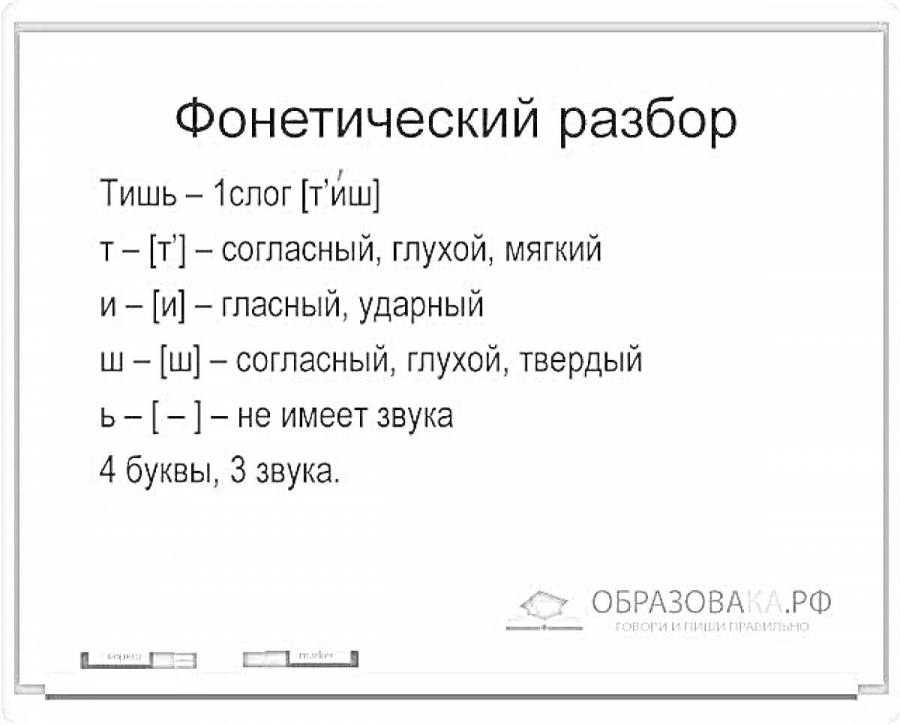 Разбор слова речь цифра 1