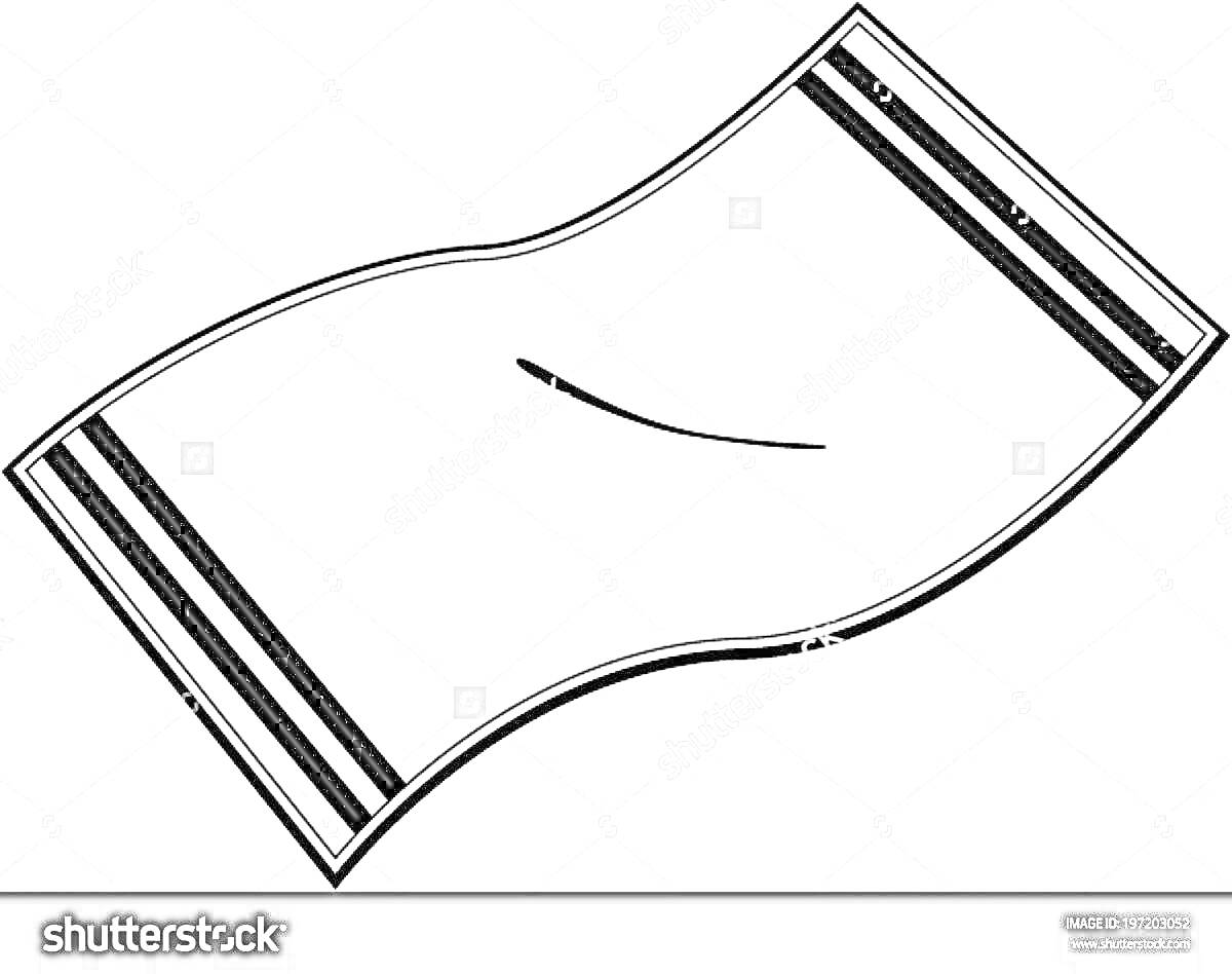 Раскраска полотенце с полосами на концах