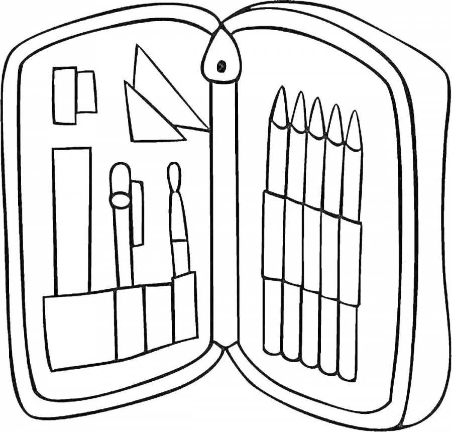 Пенал картинка для детей рисунок
