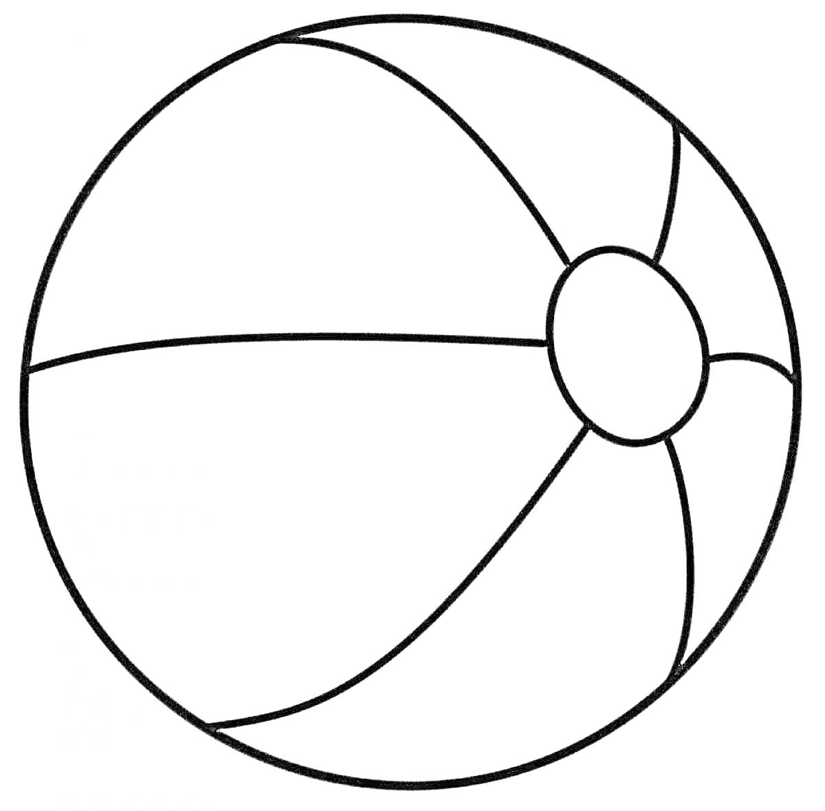 Мяч с окружностями и сегментами