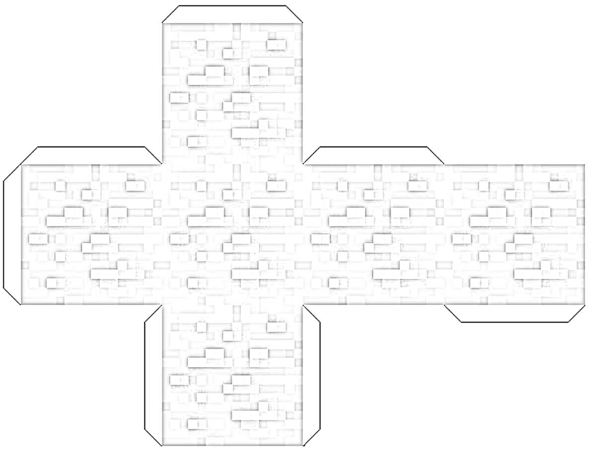 макет для сборки алмазного блока в стиле майнкрафт