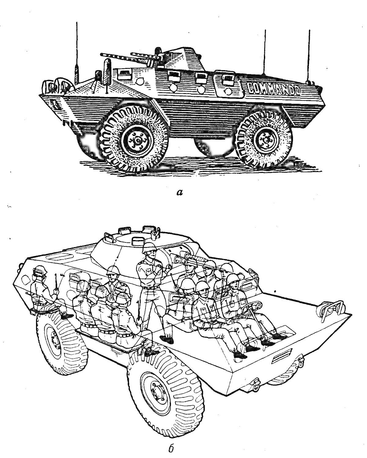 Раскраска Боевая машина пехоты с экипажем внутри
