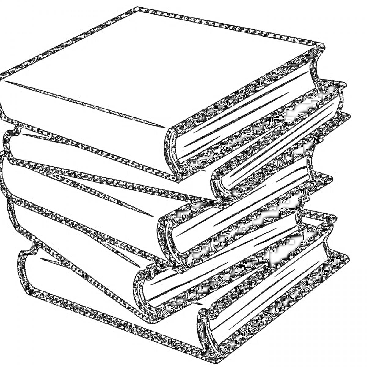 На раскраске изображено: Стопка, Литература, Контурные рисунки