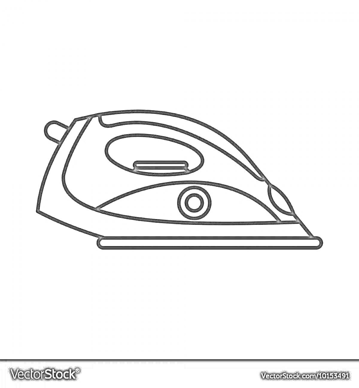 На раскраске изображено: Утюг, Для детей, Бытовая техника