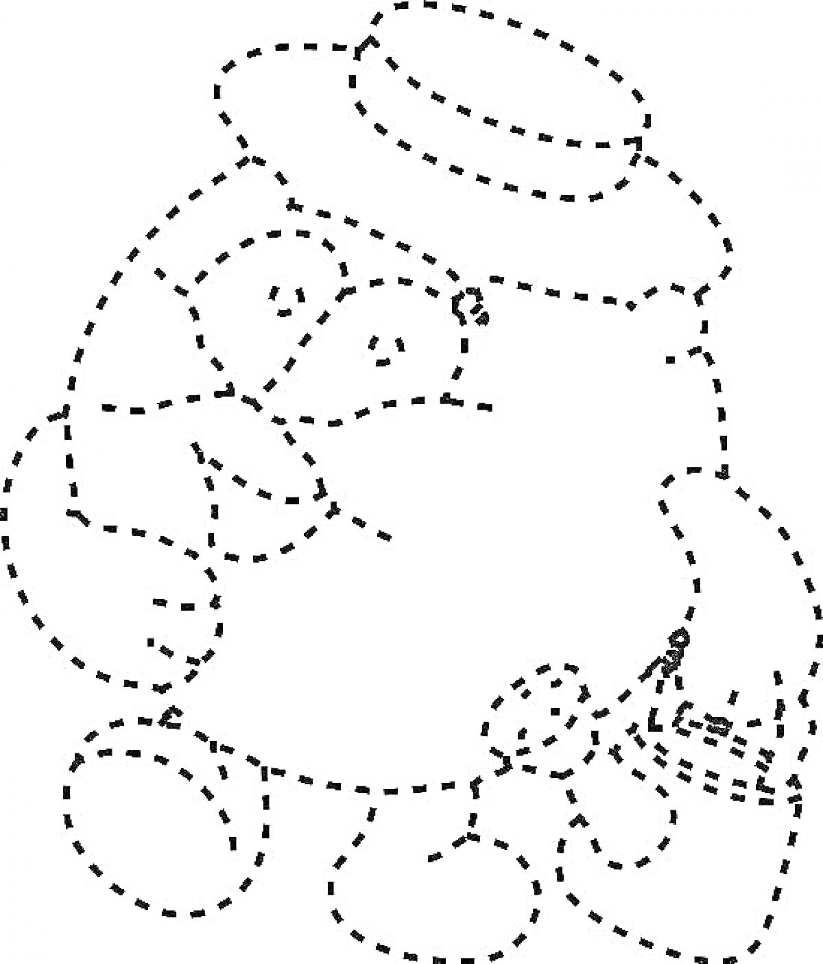 На раскраске изображено: Медведь, Шляпа, Микрофон, По точкам, 5 лет, 6 лет
