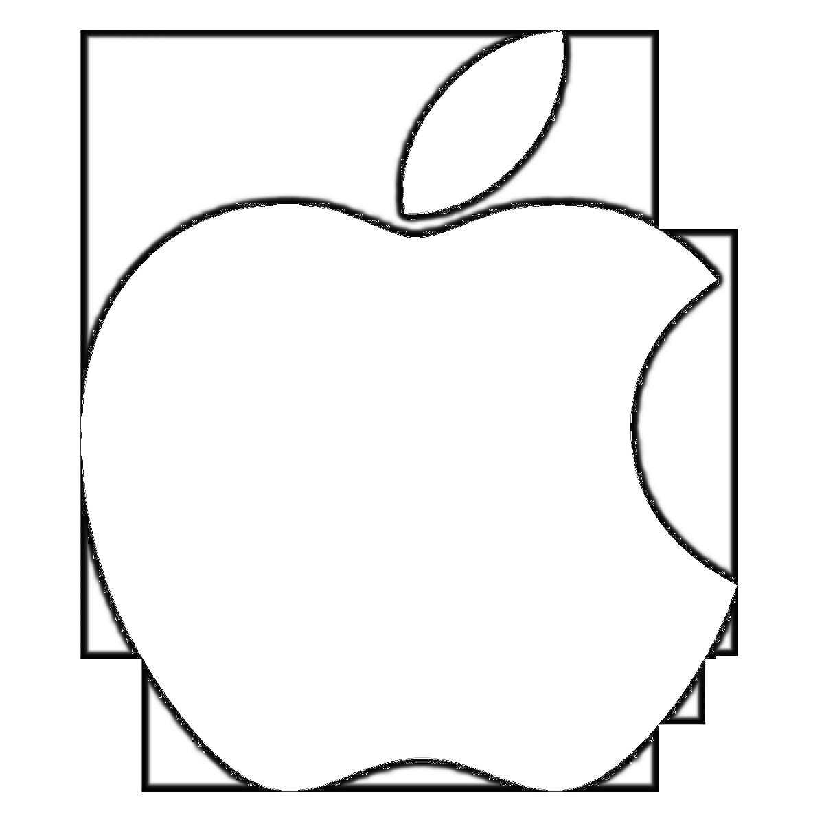 На раскраске изображено: Apple