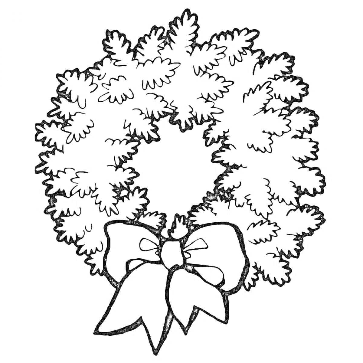 На раскраске изображено: Венок, Рождество