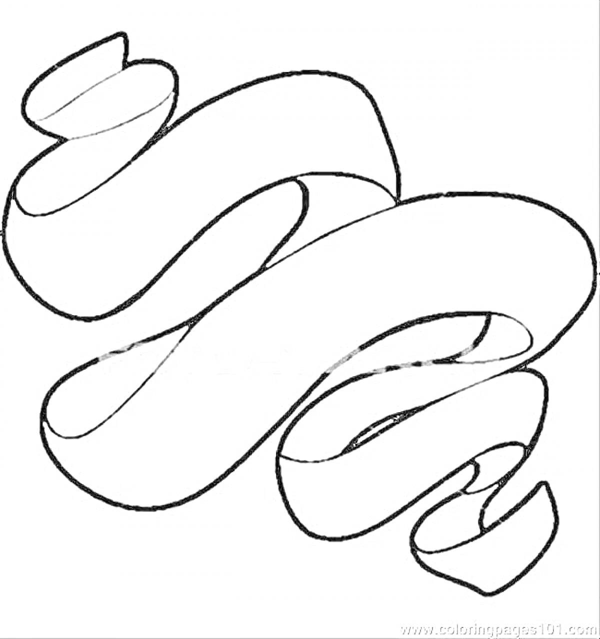 На раскраске изображено: Лента, Завитки, Спираль