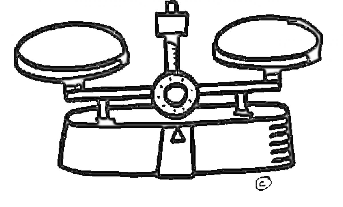 На раскраске изображено: Весы, Чаши, Измерение, Баланс