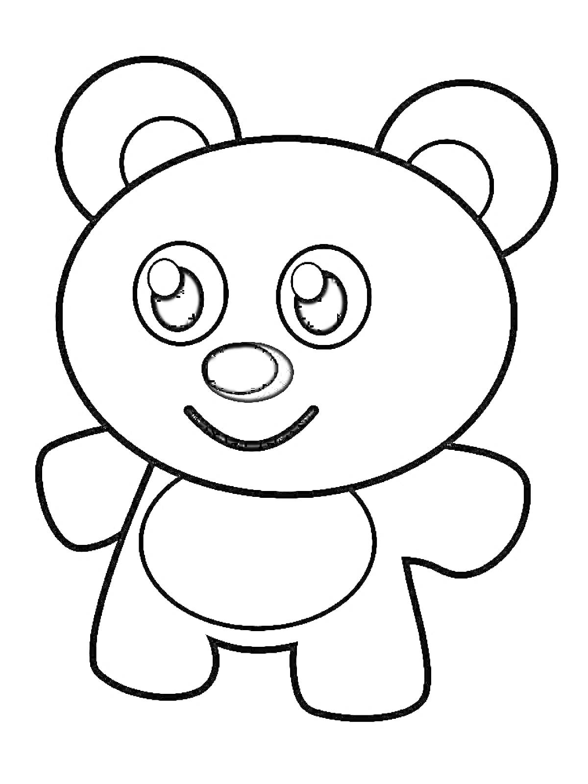 На раскраске изображено: Для детей, Животные, Большие глаза