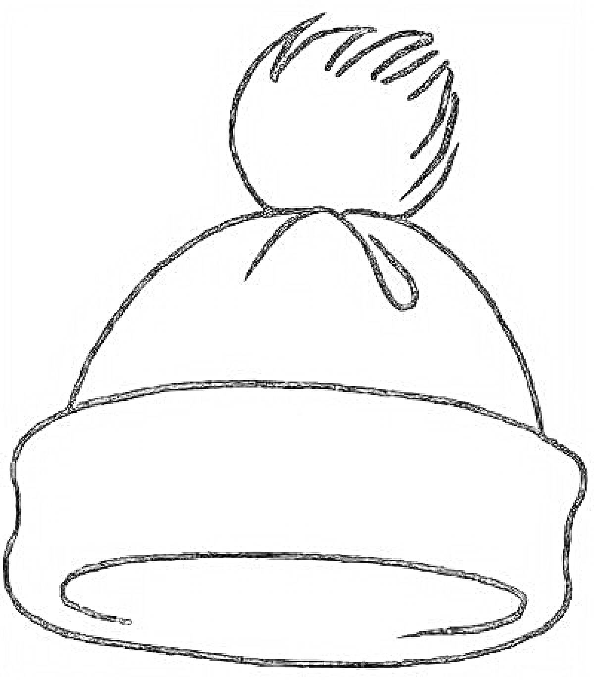 На раскраске изображено: Зимняя шапка, Отворот, Зимняя одежда
