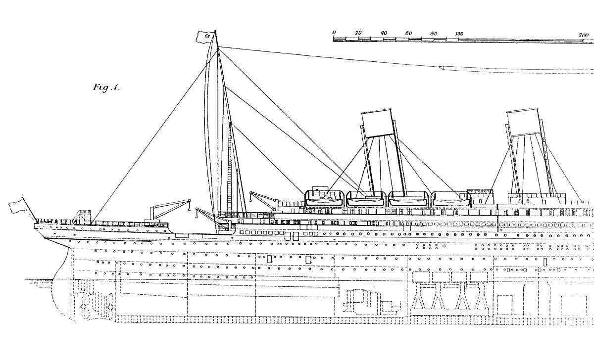 На раскраске изображено: Титаник, Корабль, Палуба, Исторический корабль, Лайнер