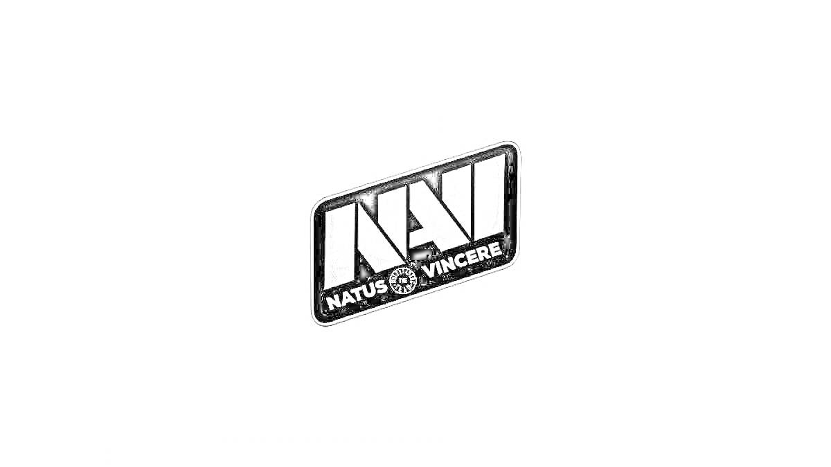 На раскраске изображено: Natus Vincere, Логотип, Киберспорт, Команда, Эмблема, Знак, NAVI