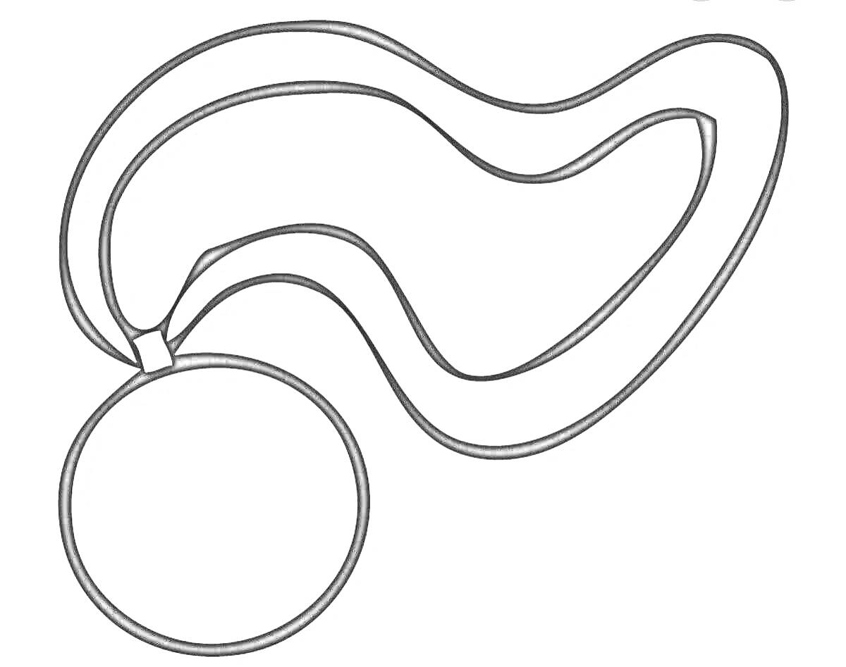 Раскраска олимпийская медаль на ленте