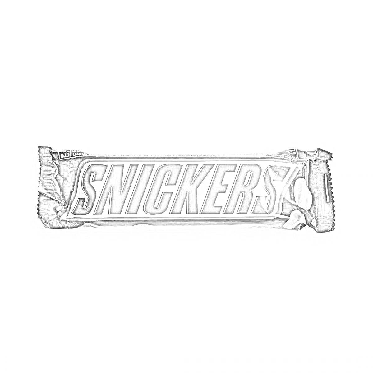 Шоколадный батончик Snickers в обертке