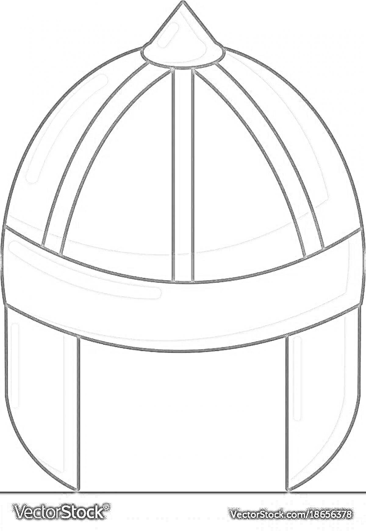 На раскраске изображено: Богатырь, Защитный шлем, Рыцарский шлем, Доспехи, Защита, Крыша, Латы