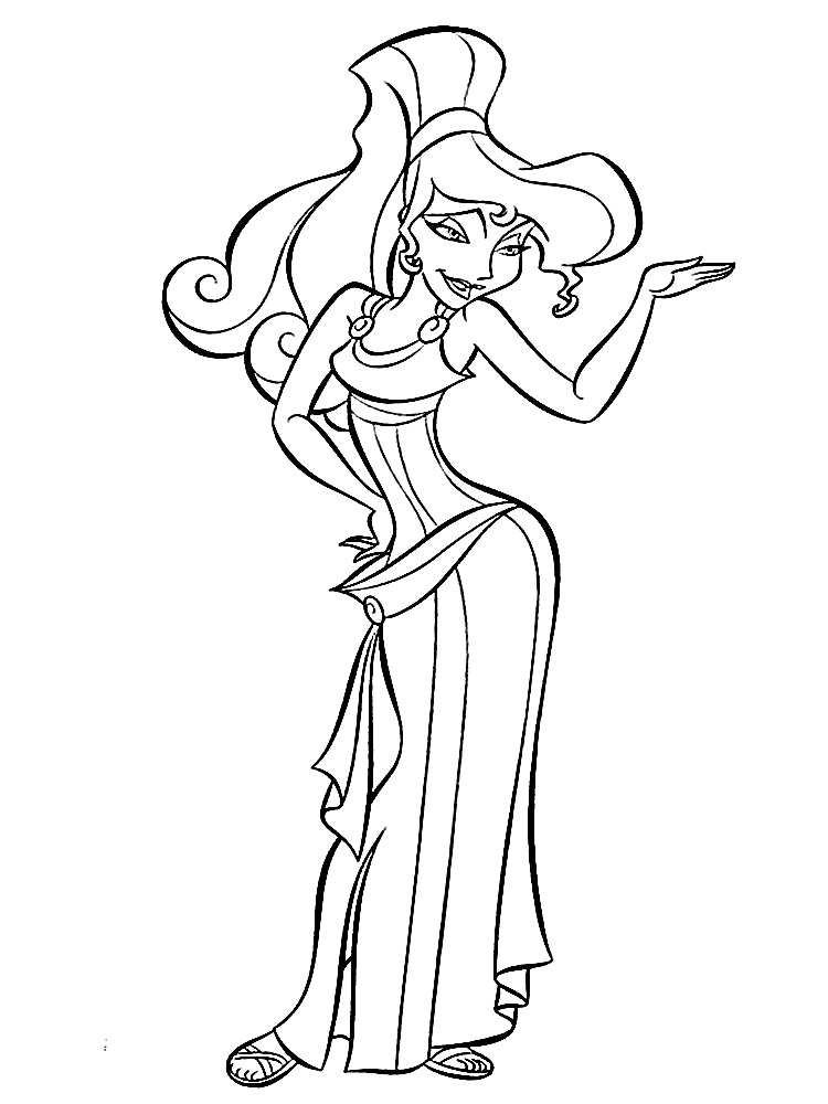 Женский персонаж с длинными волосами и в платье из мультфильма 
