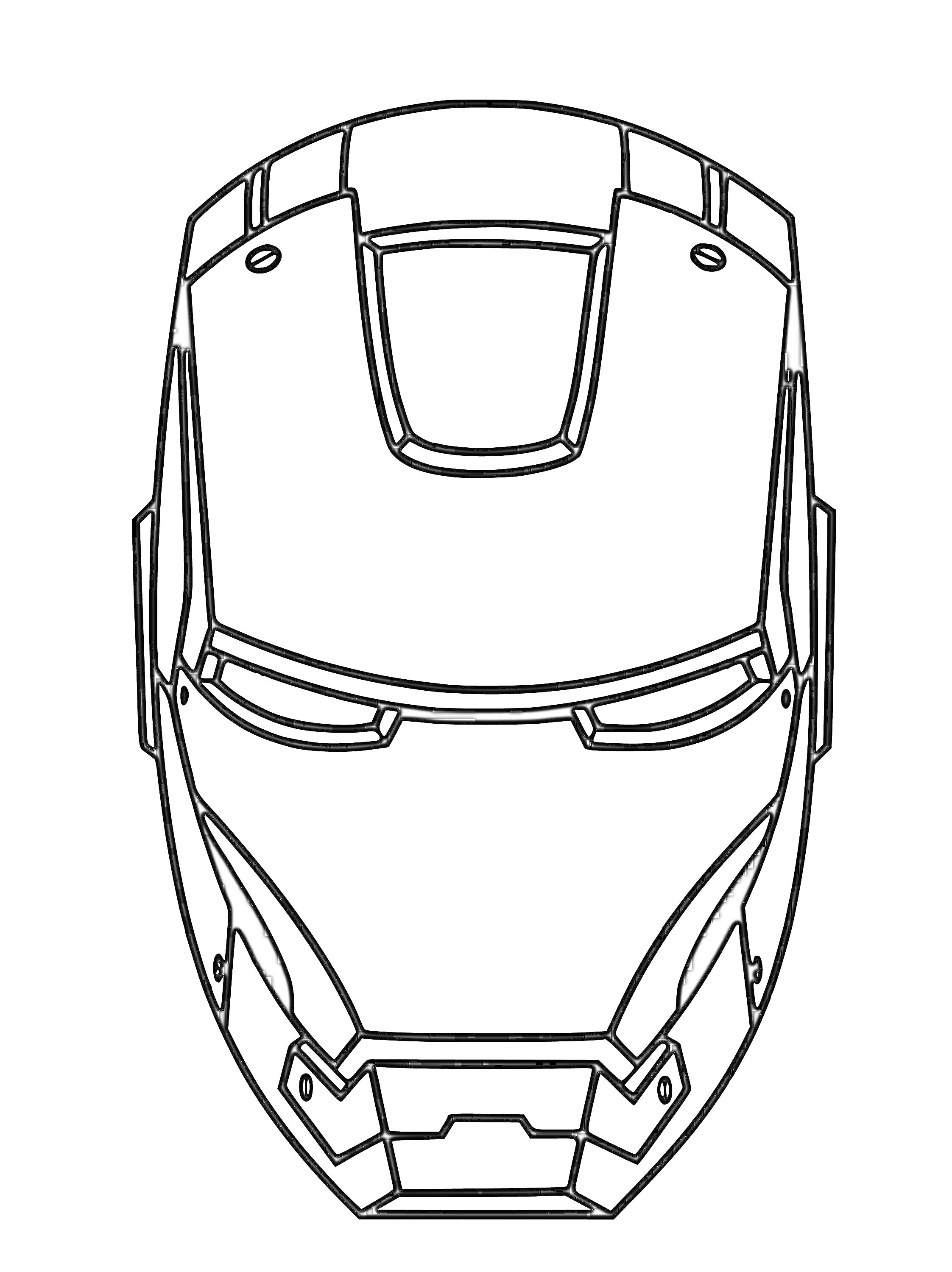 На раскраске изображено: Железный Человек, Маска, Лицо, Панель