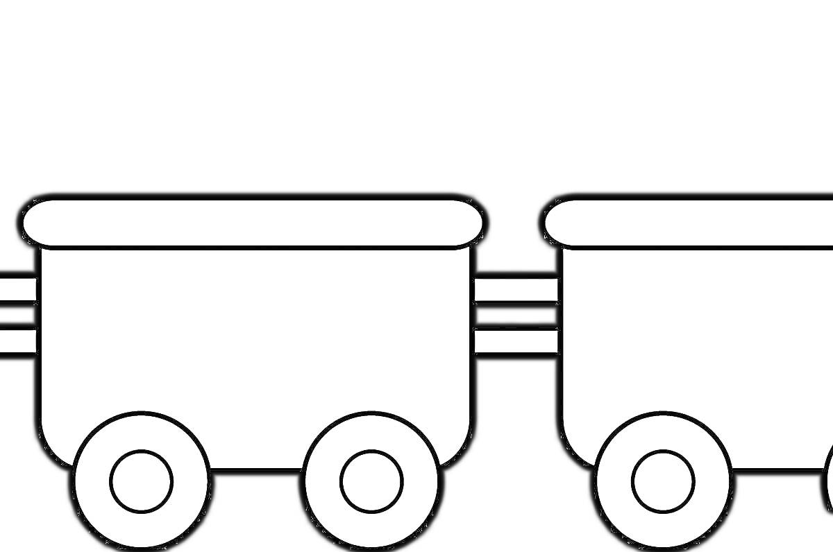 На раскраске изображено: Поезд, Вагоны, Без колес, Транспорт, Ребусы