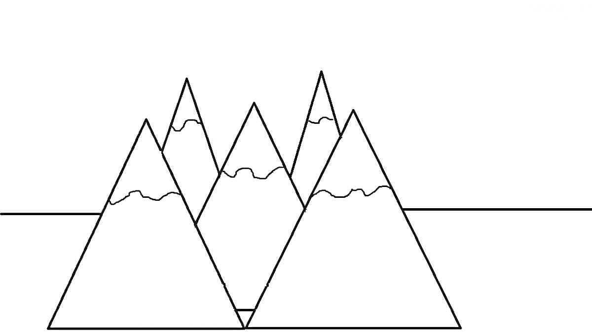Горы с заснеженными вершинами и просторами