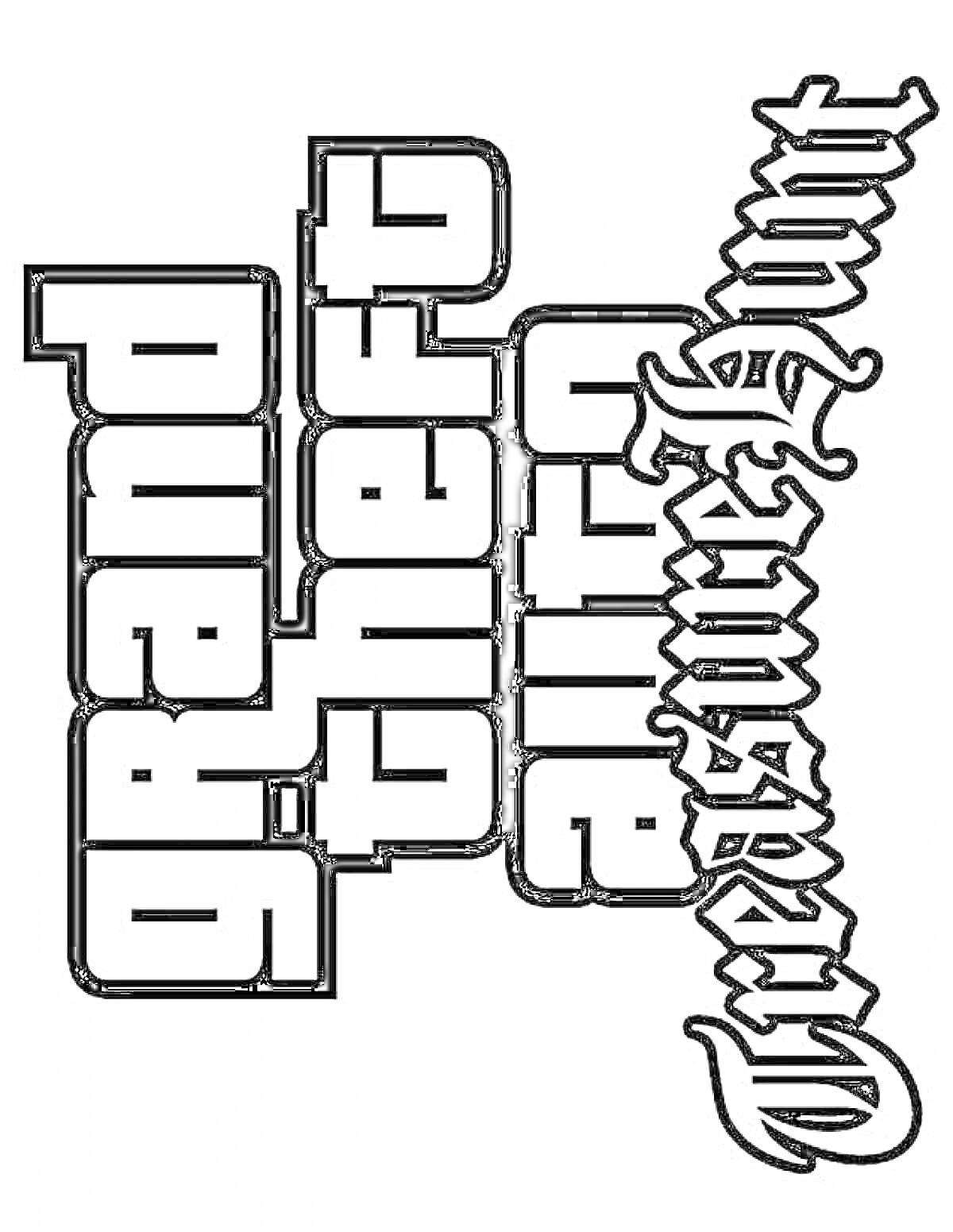 Раскраска Логотип игры Grand Theft Auto 4 с надписью Treasure Hunt