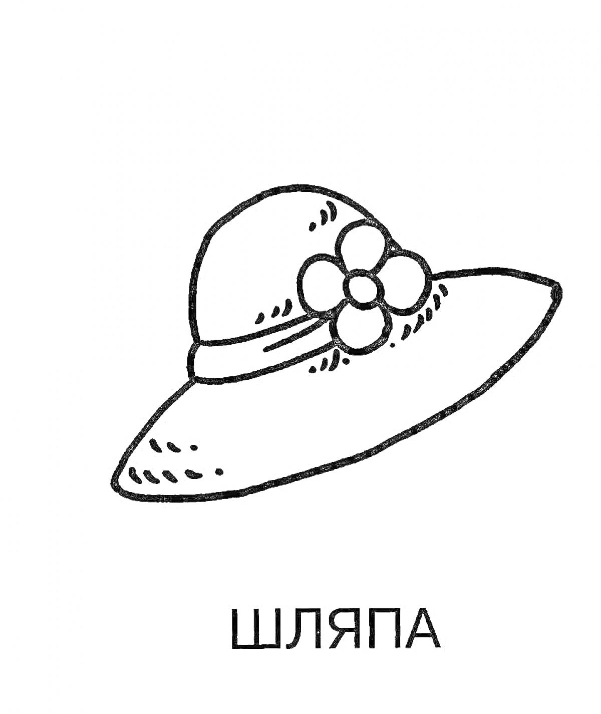 На раскраске изображено: Шляпа, Для детей, Аксессуар