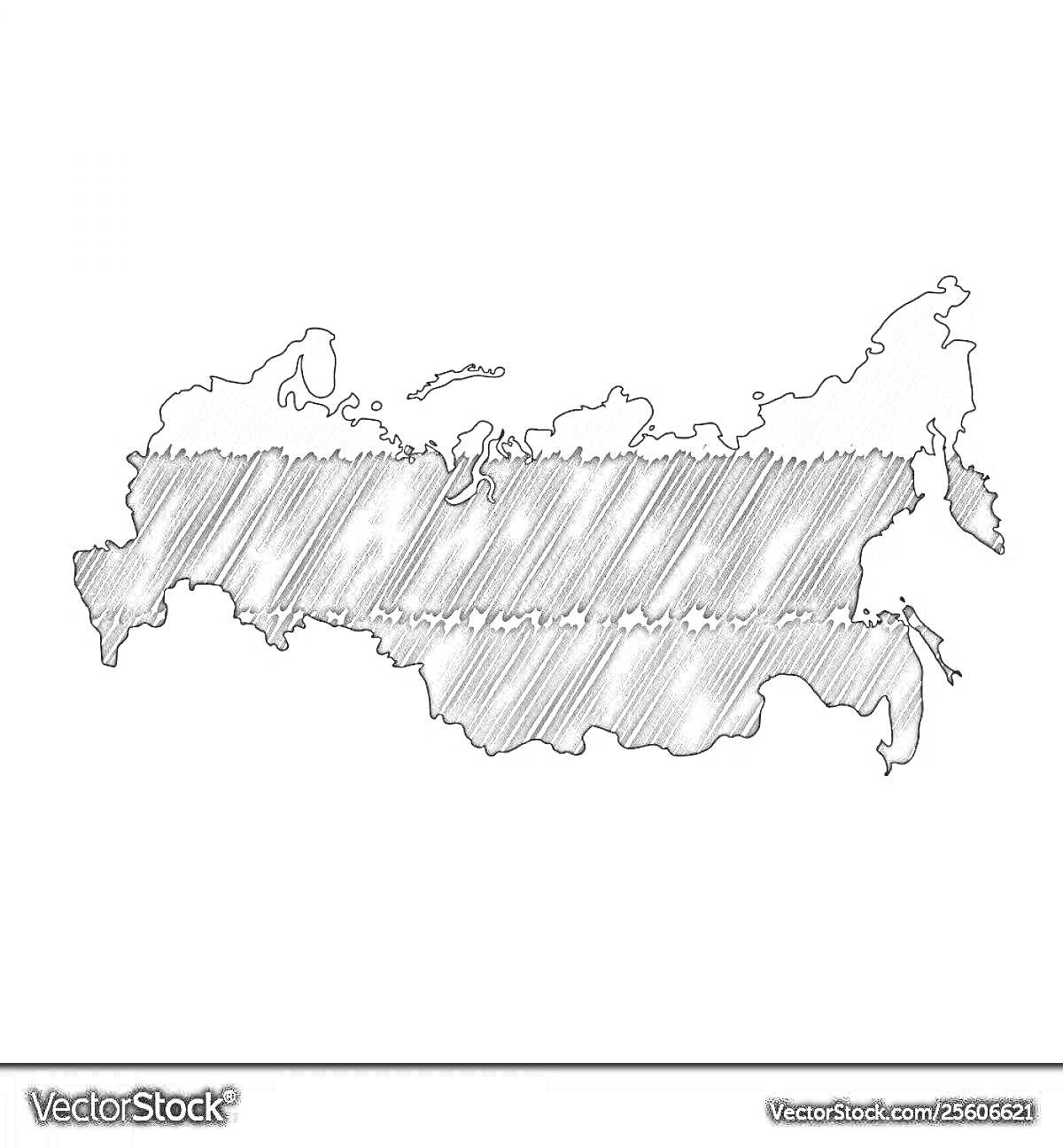 На раскраске изображено: Карта, Россия, Триколор, География, Штриховка