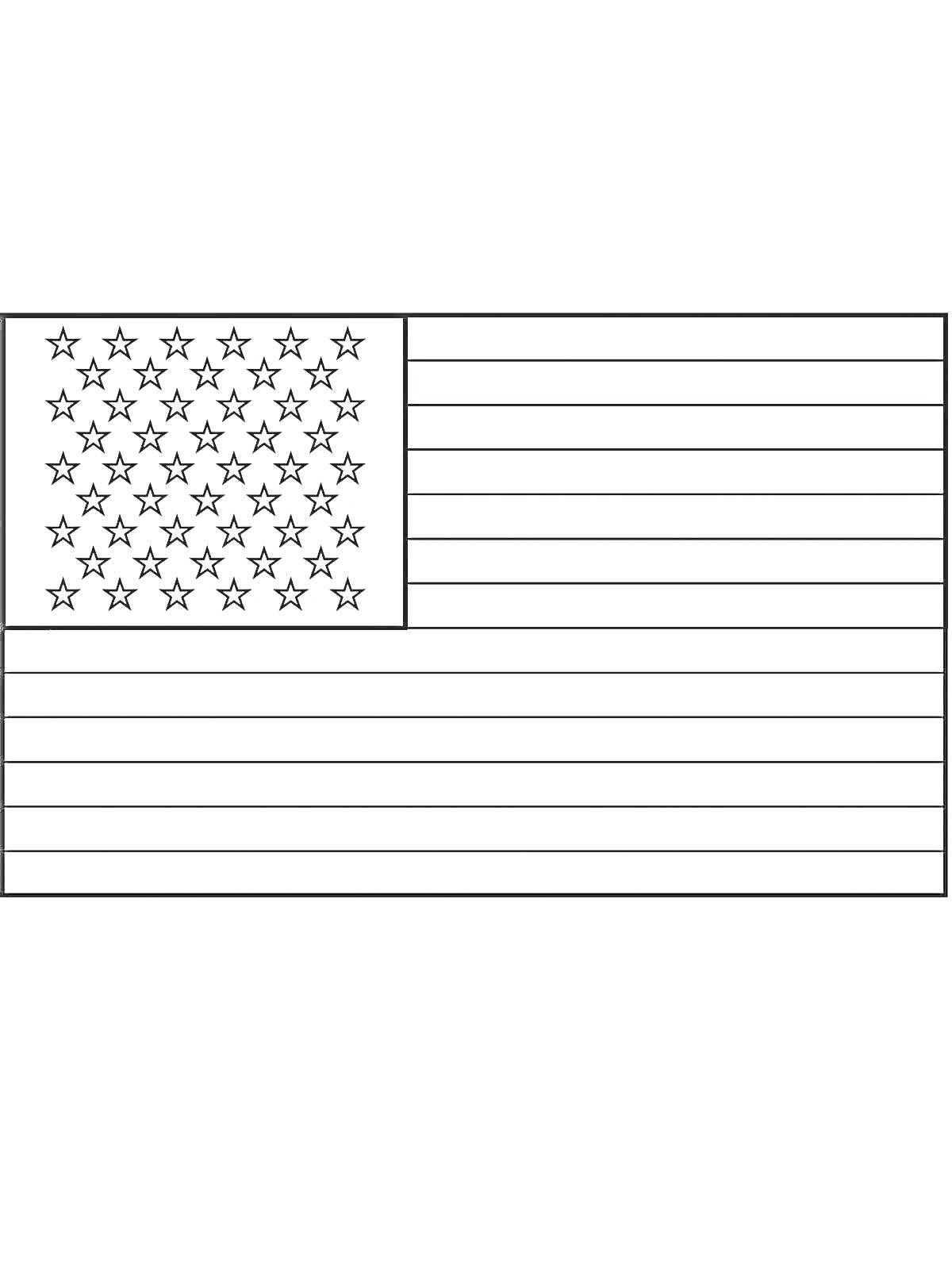 На раскраске изображено: Флаг США, Америка, Патриотизм, Американский флаг