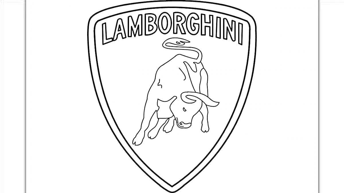 Логотип Lamborghini с изображением быка