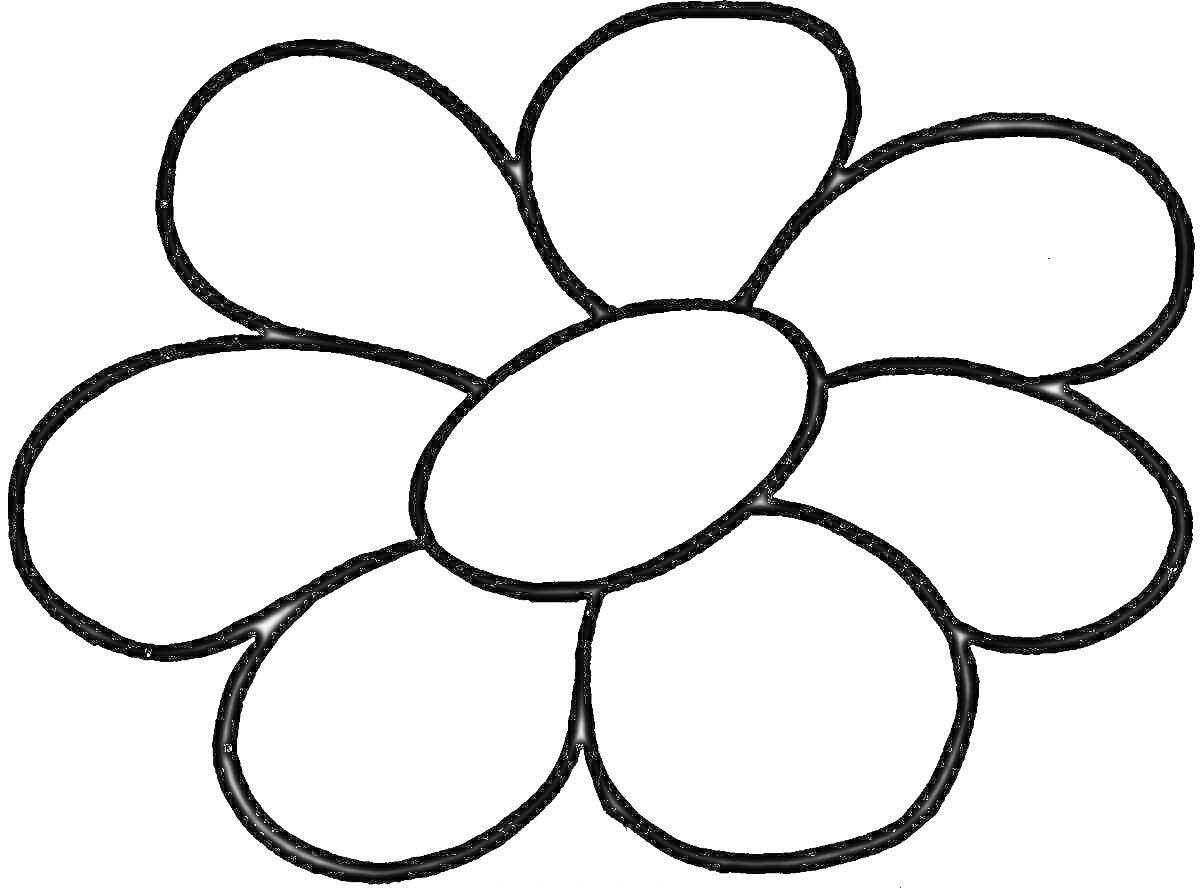 На раскраске изображено: Цветик семицветик, Семь лепестков, Лепесток