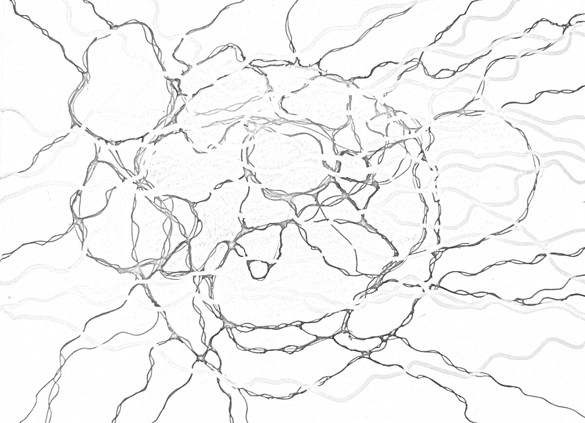 На раскраске изображено: Нейрографика, Линии, Абстракция, Арт-терапия