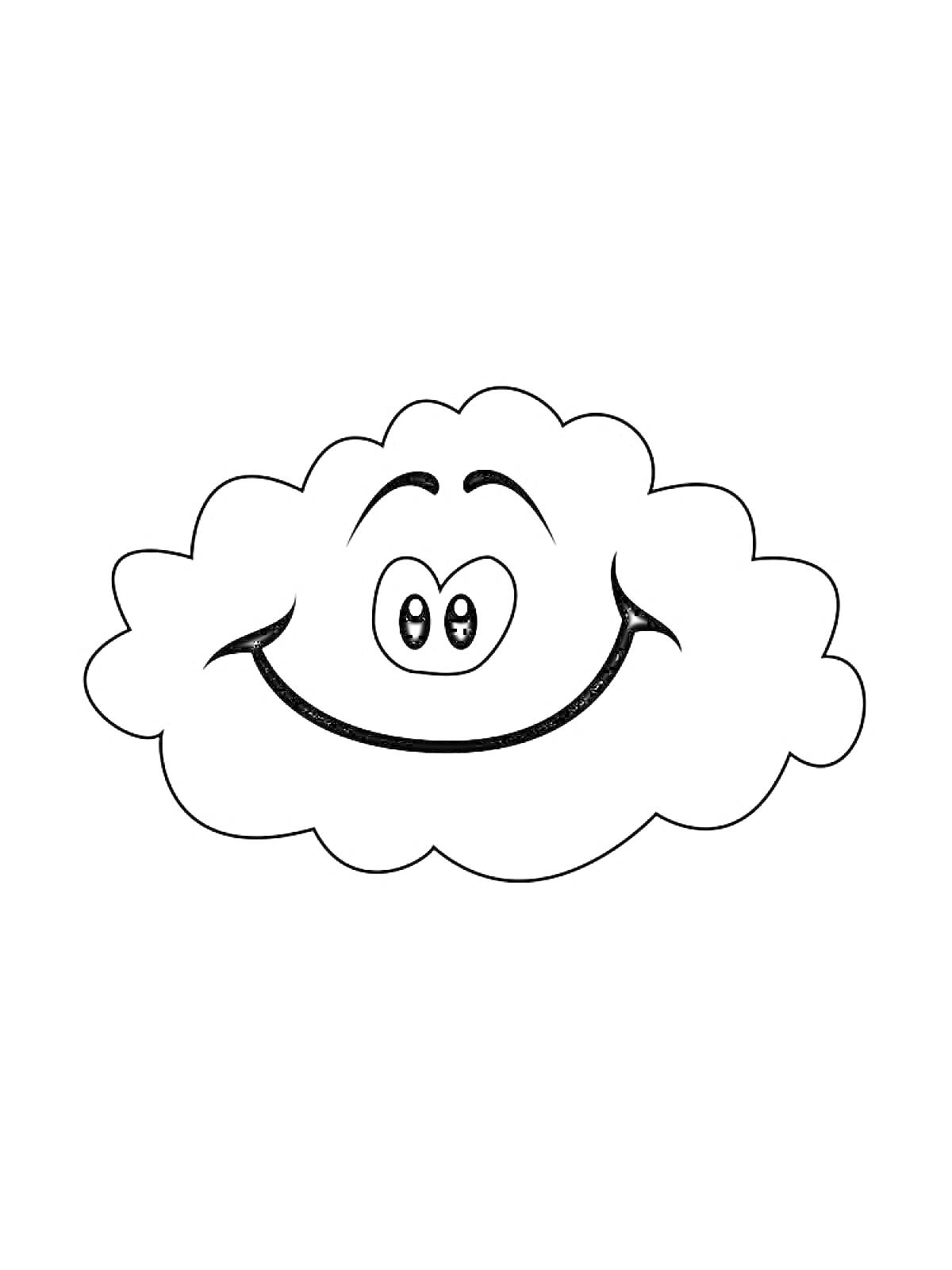 Раскраска Облако с лицом