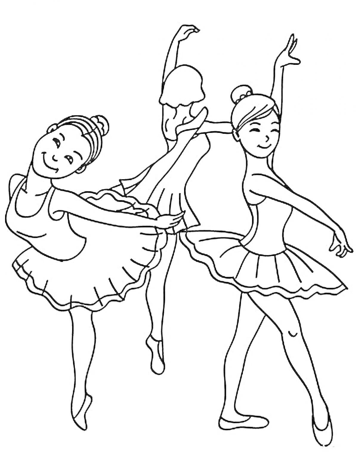 На раскраске изображено: Балет, Балерины, Танцоры, Пуанты, Пачки, Искусство, Активность