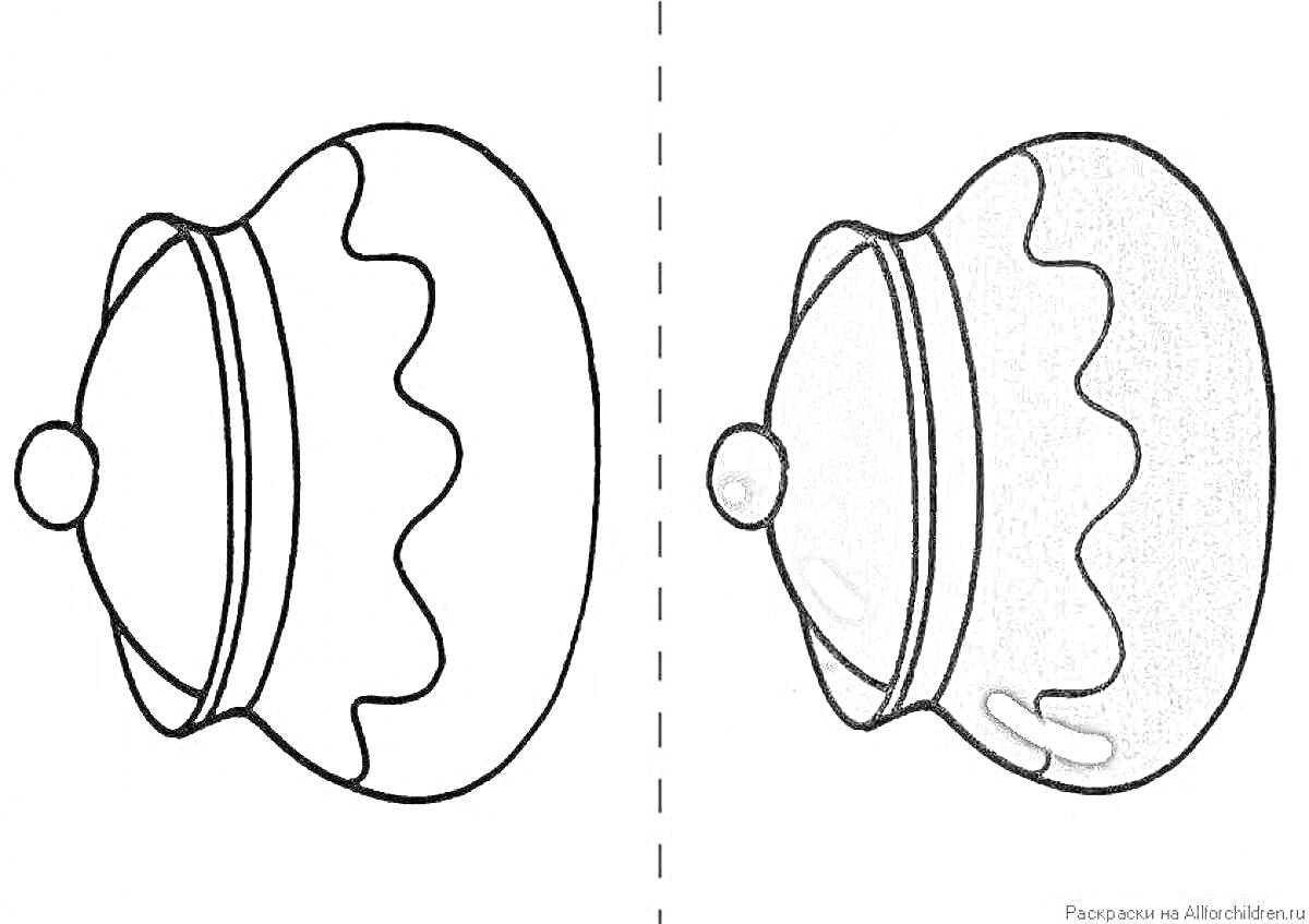 Раскраска Кастрюля с крышкой