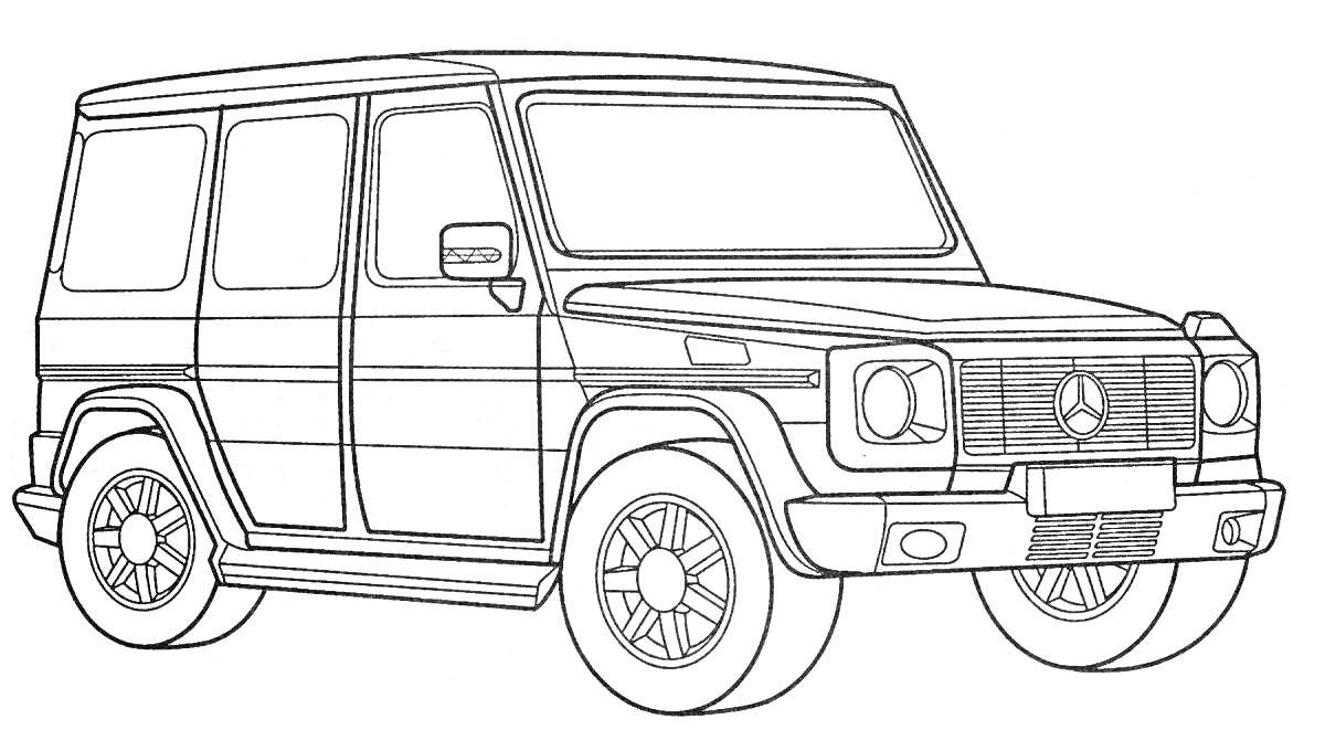 Раскраска внедорожник Mercedes-Benz G-Class