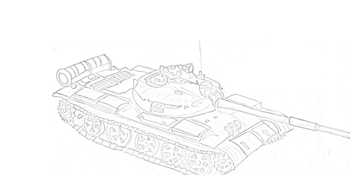 На раскраске изображено: Танк, ИС-3, Тяжелая техника, Гусеницы, Пушка, Броня