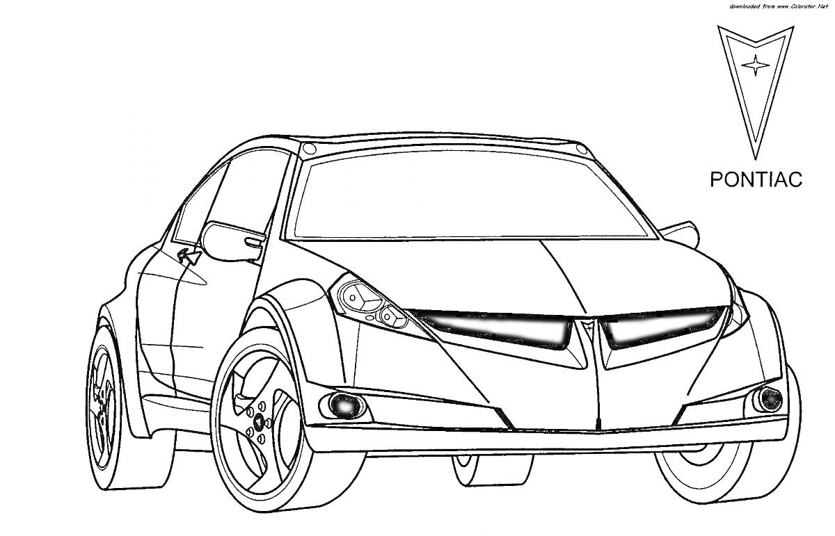 На раскраске изображено: Pontiac, Транспорт