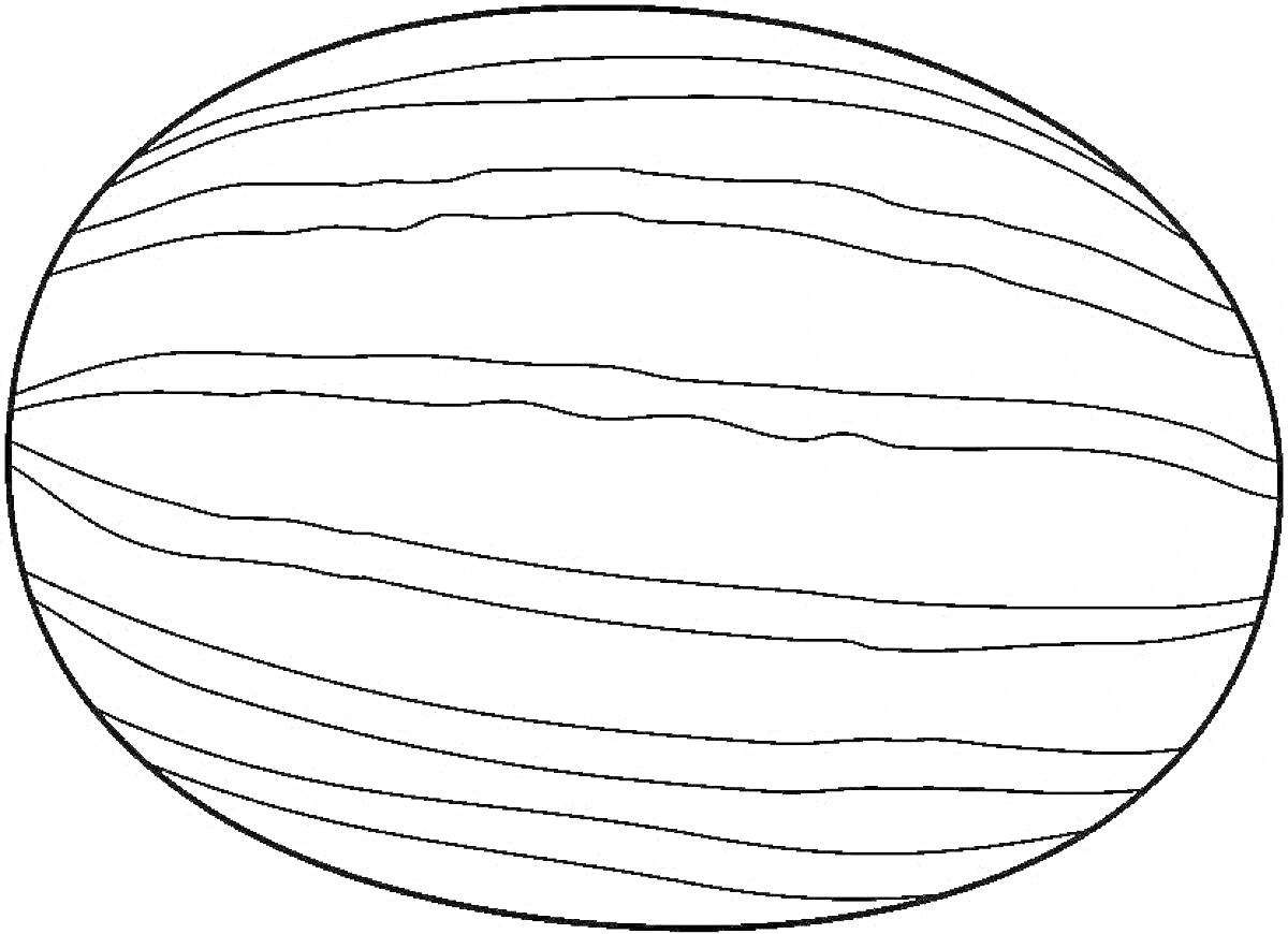 Раскраска Дыня с полосами на кожуре