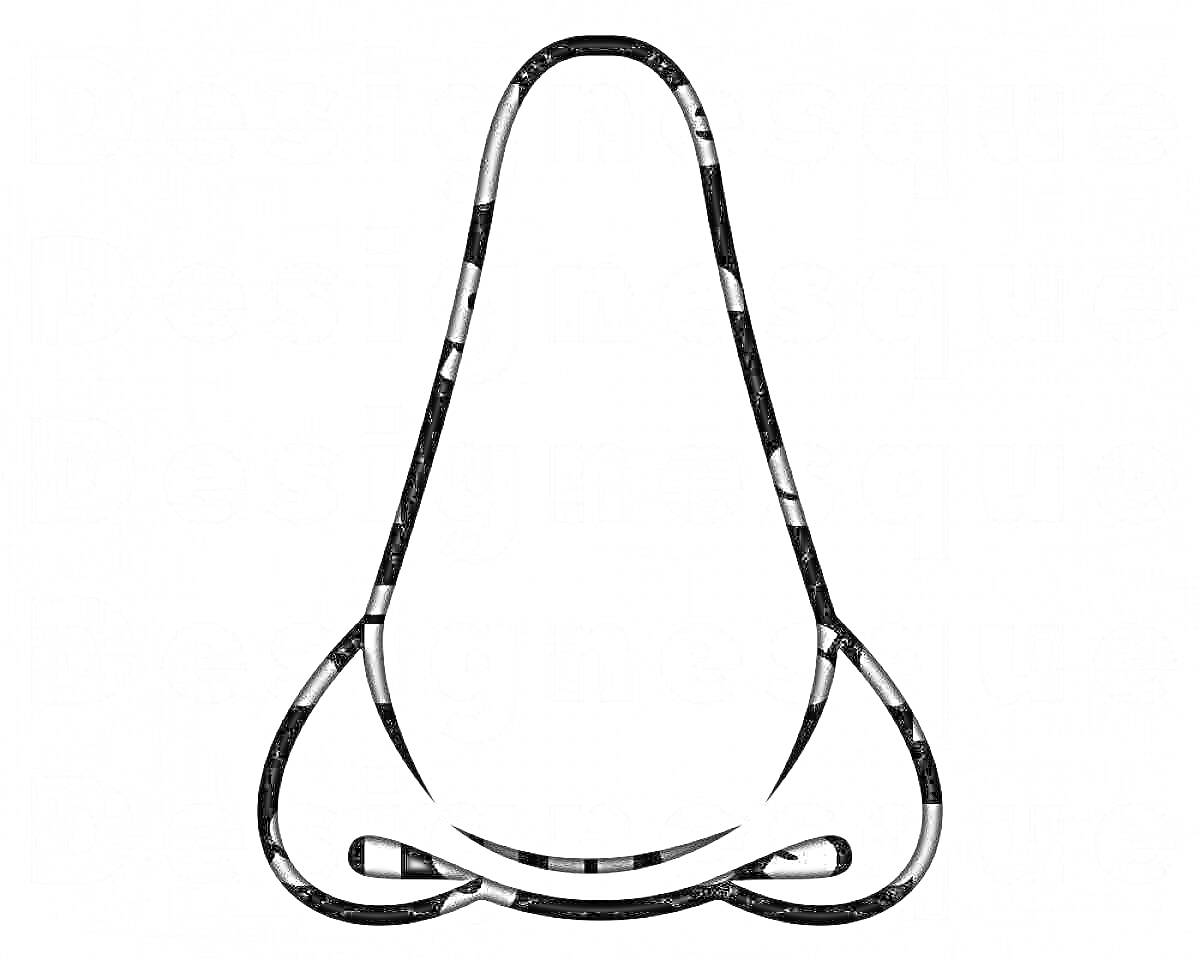 Раскраска Нос (линия рисунка носа)