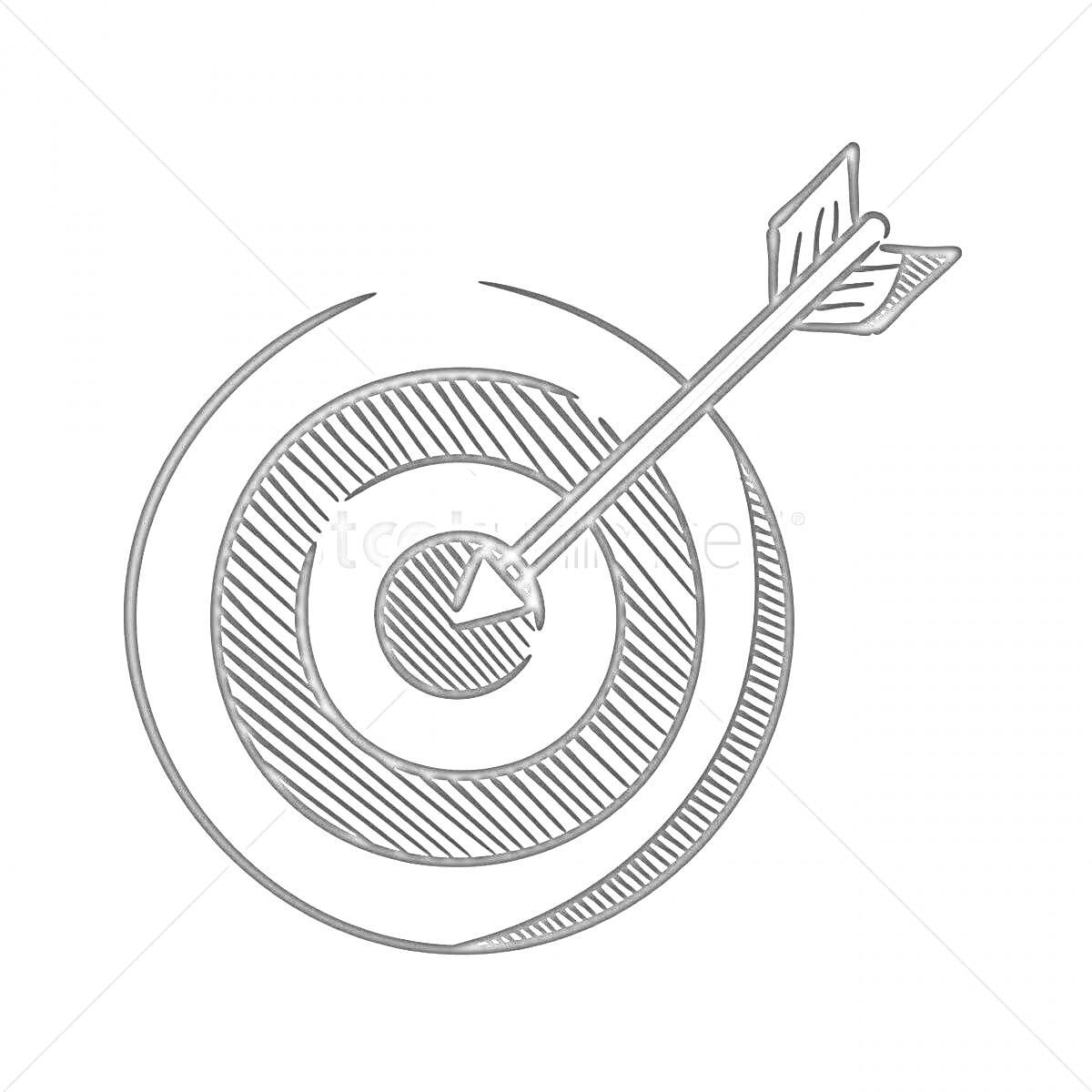 На раскраске изображено: Мишень, Стрела, Цель, Точность, Спорт, Меткость, Стрельба из лука