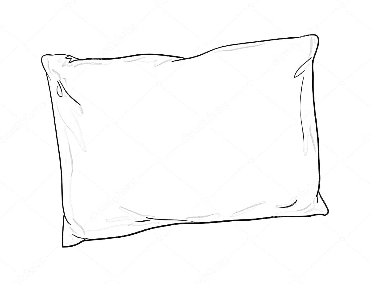 На раскраске изображено: Подушка