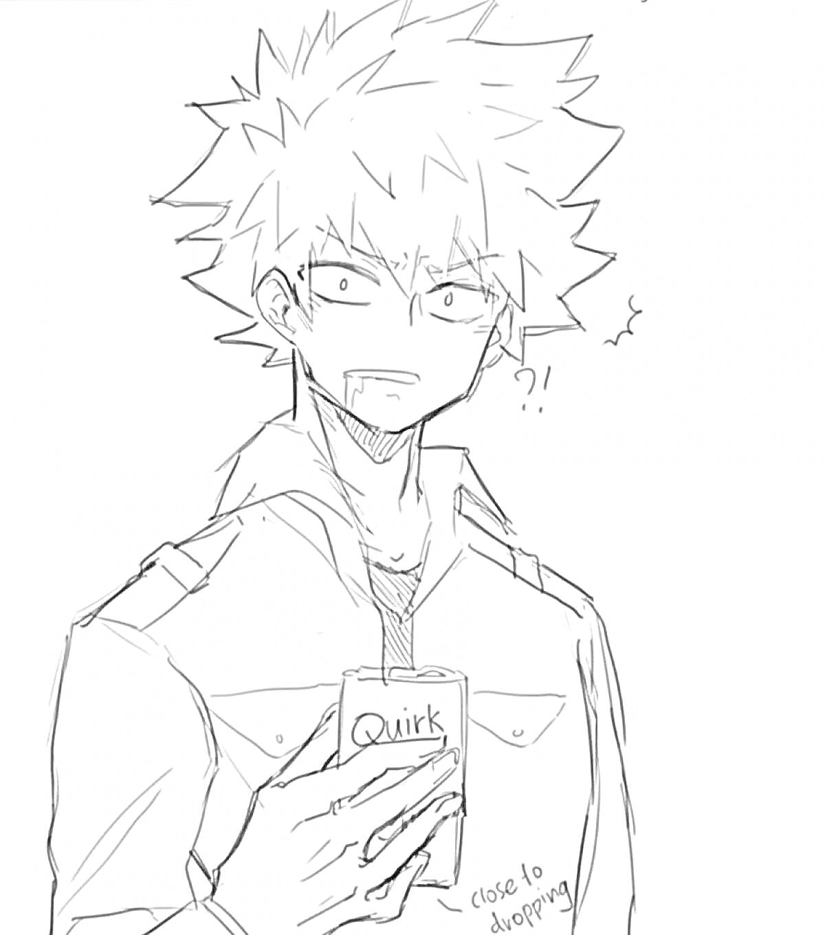 Раскраска Парень с растрепанными волосами держит книгу с надписью 