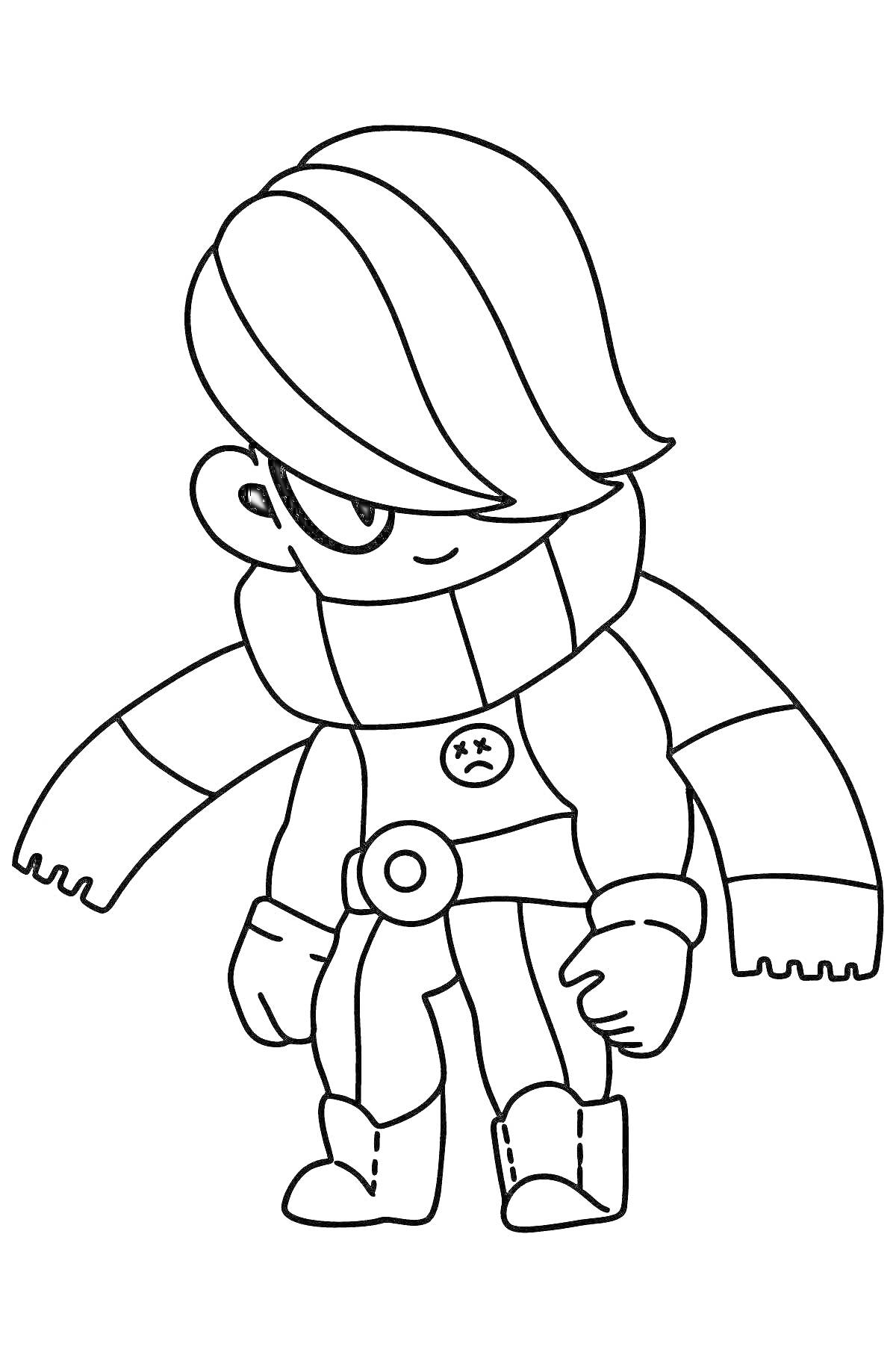 На раскраске изображено: Мальчик, Перчатки, Ботинки