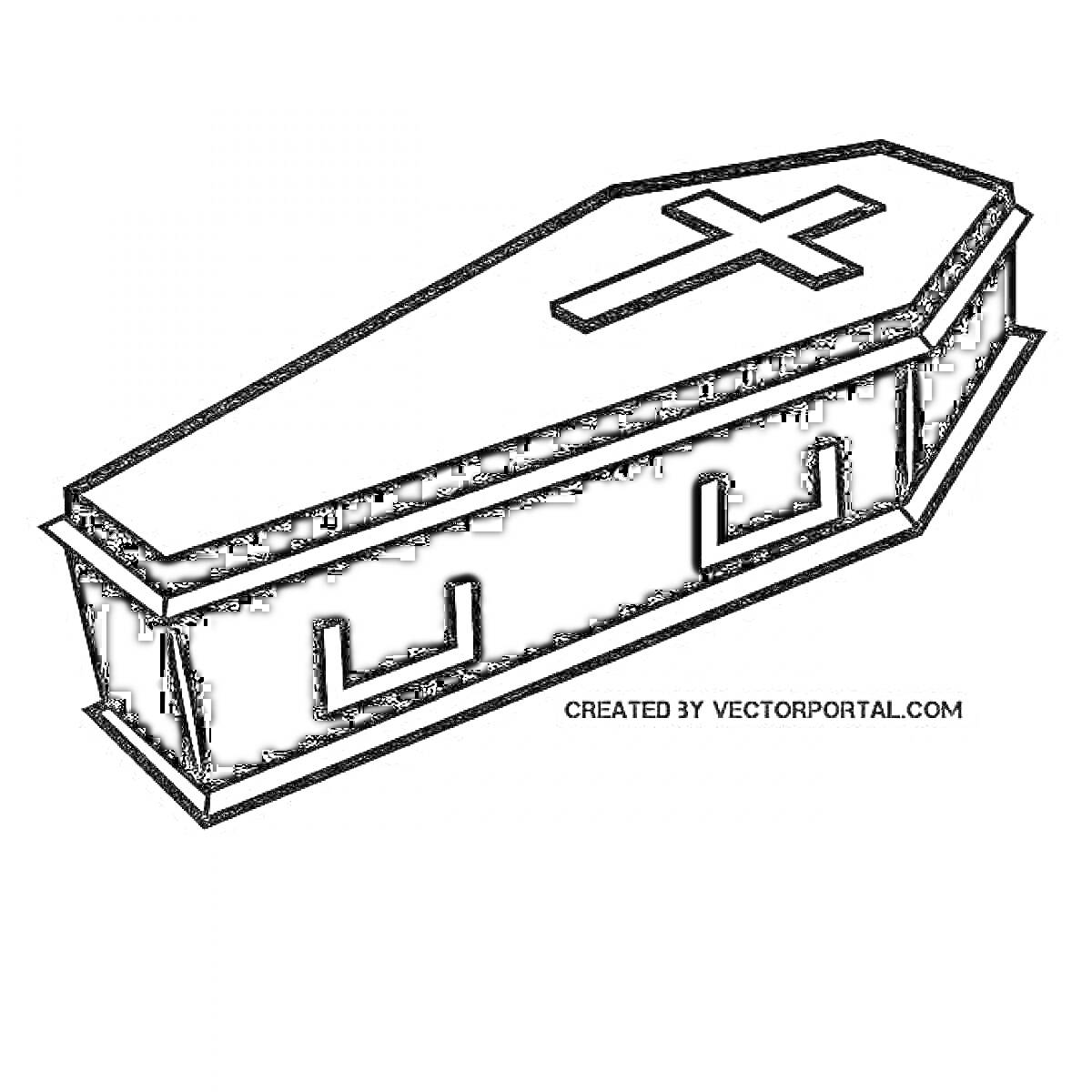 Раскраска Гроб с крестом