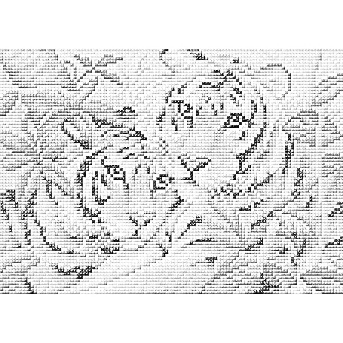 Раскраска Тигры среди растительности