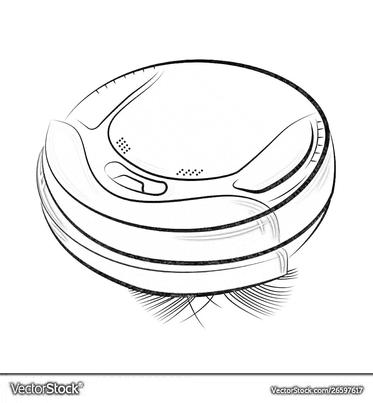 Раскраска Робот-пылесос с щетками и сенсорными панелями
