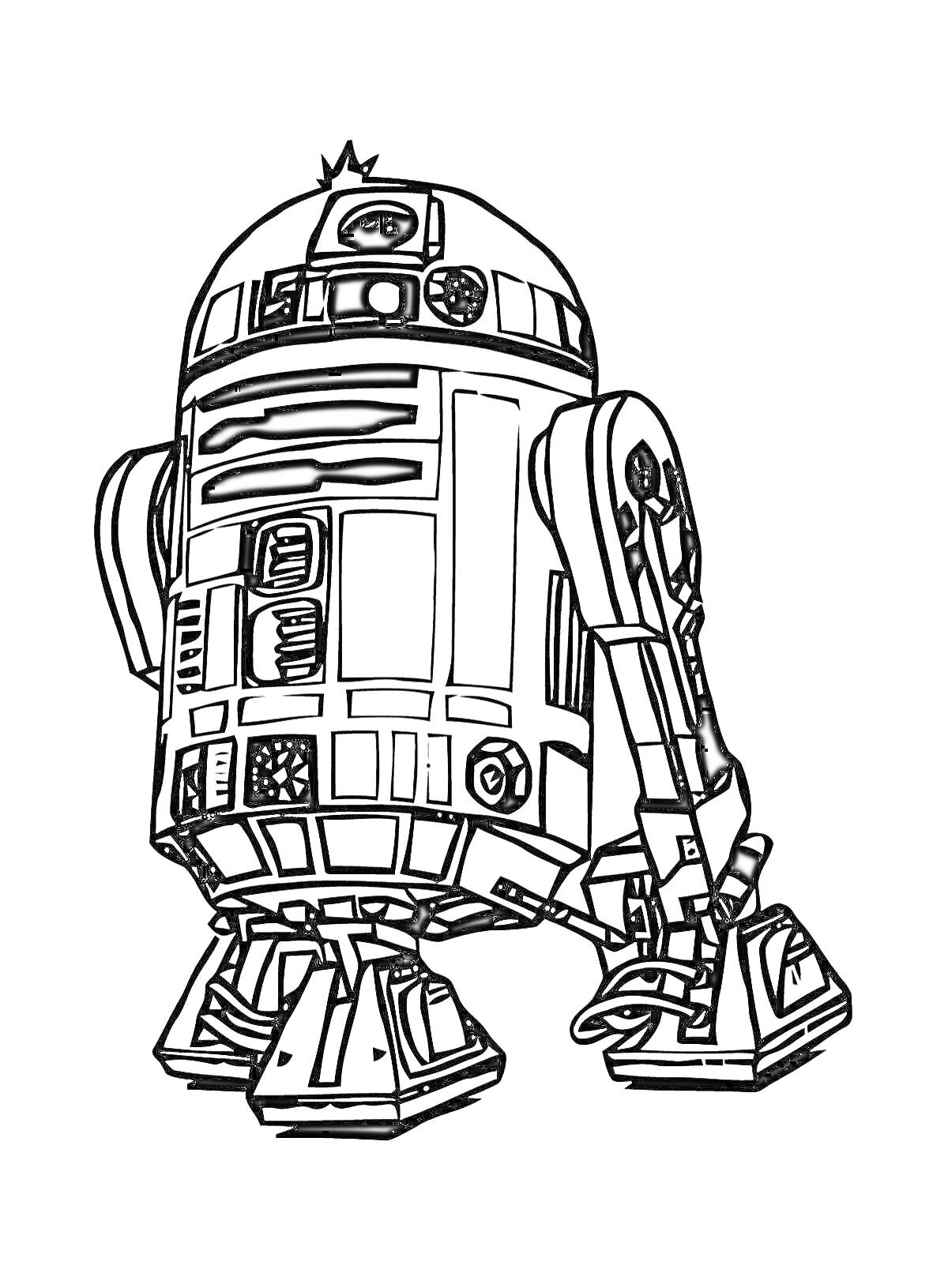 Раскраска R2-D2 из Звездных войн