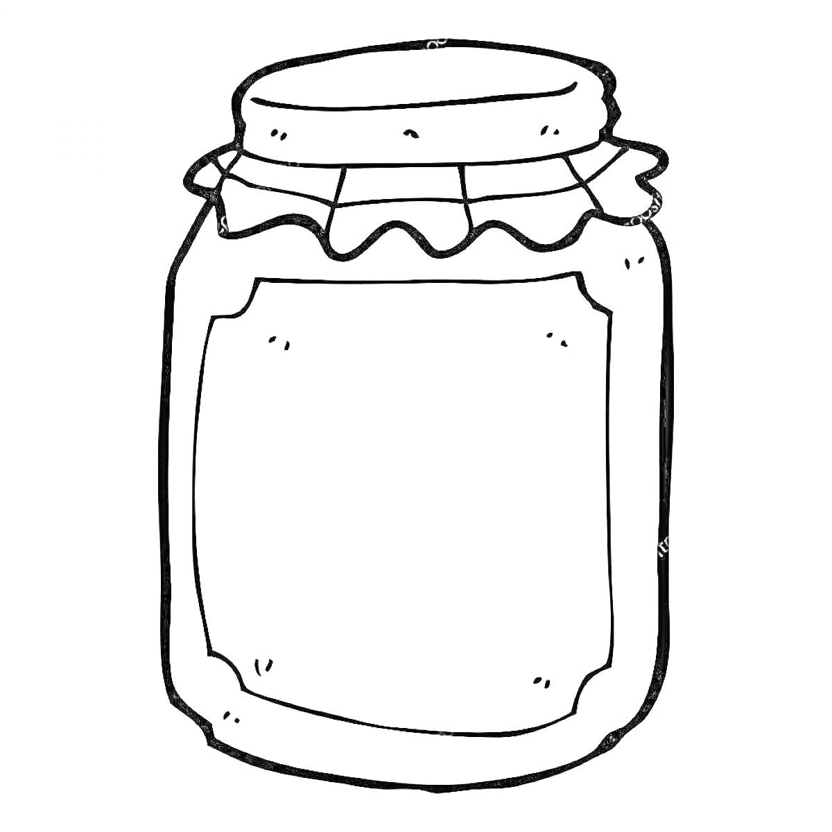 На раскраске изображено: Банка, Крышка, Контейнер
