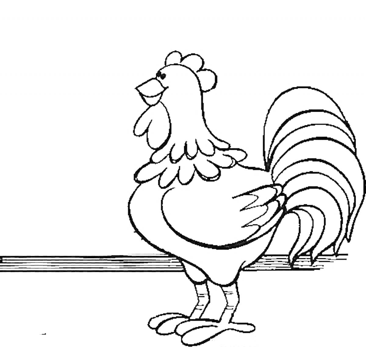 Раскраска курочка на земле