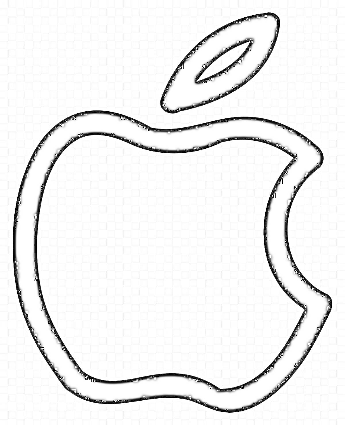 На раскраске изображено: Apple, Яблоко